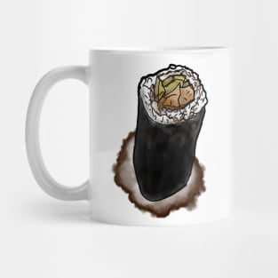 Soy Sauce spill - Sushi roll - watercolour Mug